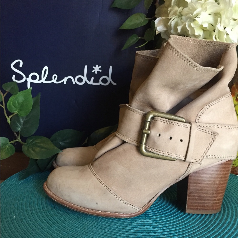 Splendid Tan Suede Long Beach Booties